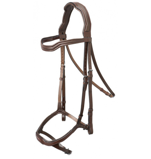 Prestige Italia PRESTIGE ITALIA E129 SPORT FANCY STITCHING DOUBLE-DROP NOSEBAND HEADSTALL