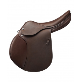 RENAISSANCE FLAT SEAT PRINTED LEATHER JUMPING SADDLE - 1 in category: Jumping saddles for horse riding