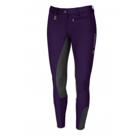 PIKEUR LUCINDA GRIP KONTRAST FRAUENREITHOSE MIT VOLLBESATZ LILA