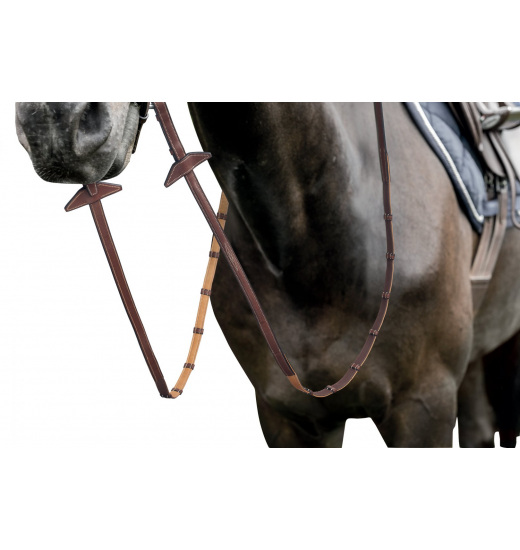 Renaissance RENAISSANCE E148 HUNTER REINS WITH 7 LOOPS FOR E141/E142/E143 BRIDLES