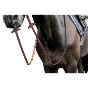 RENAISSANCE E148 HUNTER REINS WITH 7 LOOPS FOR E141/E142/E143 BRIDLES - 1 in category: Renaissance for horse riding