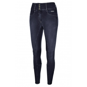 PIKEUR CANDELA GRIP JEANS FRAUENREITHOSE MIT VOLLBESATZ MARINE