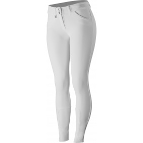 HORZE GRAND PRIX WOMEN'S SILICONE KNEE PATCH BREECHES WHITE