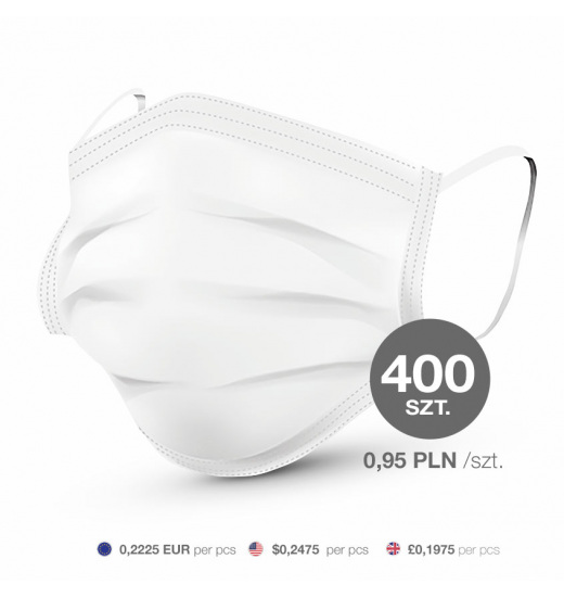 ORVOSI MASZK 3 R&Eacute;TEGŰ 400 DB.