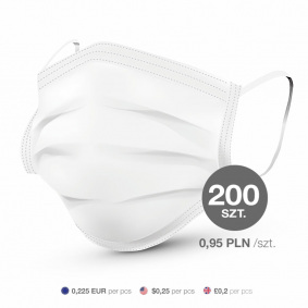 MEDICAL FACE MASK 3 LAYERS 200 PACK