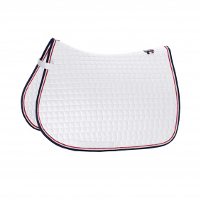 ESKADRON COTTON CONTRAST HORSE SADDLE PAD SPORT SELECTION WHITE