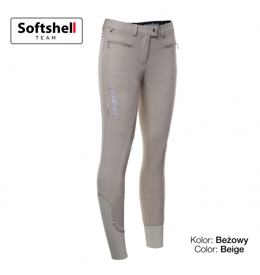Equishop EQUISHOP TEAM NALA SOFTSHELL WOMEN'S FULL SILICONE GRIP BREECHES BEIGE