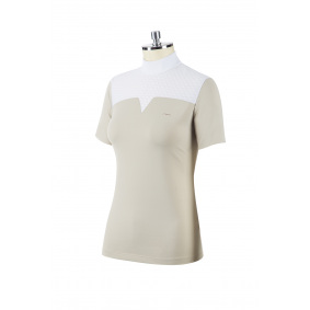 ANIMO BRENAS WOMEN'S RIDING POLO SHIRT BEIGE