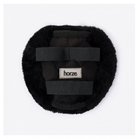 HORZE NARVIK FAUX FUR BREAST PLATE PAD BLACK