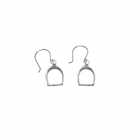 RUBIN ROYAL 925 SILVER EQUESTRIAN EARRINGS BIG STIRRUPS