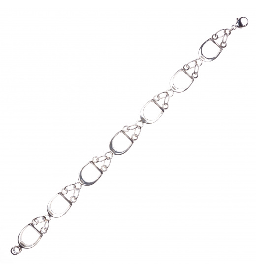 Rubin Royal RUBIN ROYAL 925 SILVER EQUESTRIAN BRACELET WITH STIRRUPS