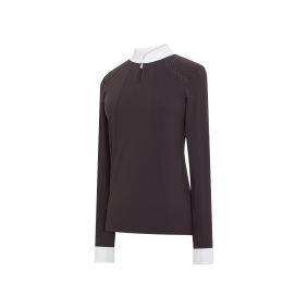 SAMSHIELD ELVIRA WOMEN'S EQUESTRIAN LONG SLEEVE COMPETITION SHIRT BROWN