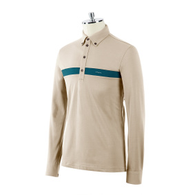 ANIMO ALLIN HERREN-POLOREITHEMD MIT LANGEN &Auml;RMELN BEIGE