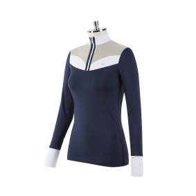 ANIMO BOLSENA WOMEN'S LONG SLEEVED EQUESTRIAN COMPETITION SHIRT NAVY