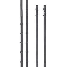 PRESTIGE ITALIA DRESSAGE ULTRA THIN RUBBER REINS 3E159 FOR 3E157 BLACK