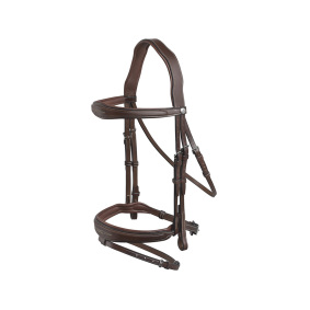 PRESTIGE ITALIA E141 BRIDLE ENGLISH NOSEBAND BROWN
