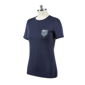 ANNA SCARPATI FELLET WOMEN'S RIDING T-SHIRT WITH POCKET NAVY