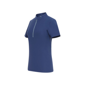 SAMSHIELD BRUNA FRAUEN REITTRAININGSHEMD MIT KURZEN &Auml;RMELN MARINE