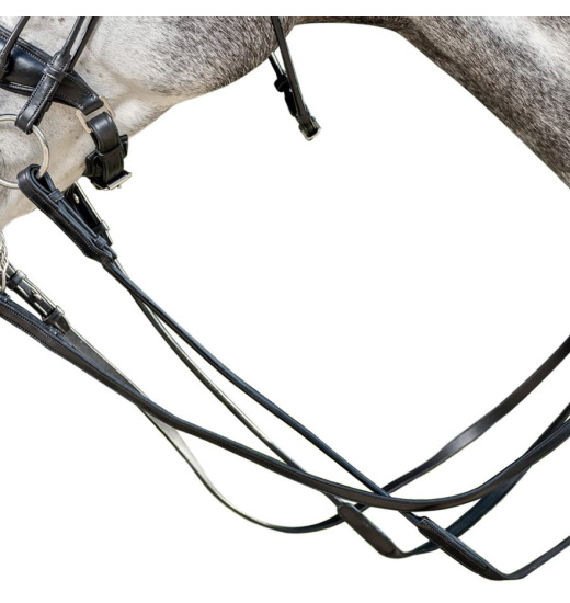 Prestige Italia PRESTIGE ITALIA E136 13MM THIN DRESSAGE LEATHER REINS FOR E158 BRIDLE
