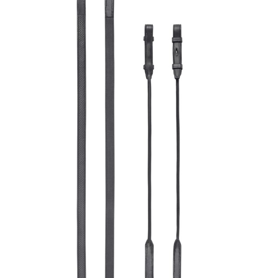 Prestige Italia PRESTIGE ITALIA E138 16MM ROUND DRESSAGE LEATHER REINS WITH GRIP FOR E158 BRIDLE