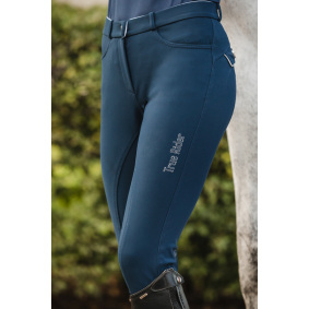 TRUE RIDER TECHLINE FRAUEN REITHOSE MIT VOLLBESATZ MARINE