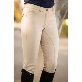 TRUE RIDER TECHLINE FRAUEN REITHOSE MIT VOLLBESATZ BEIGE