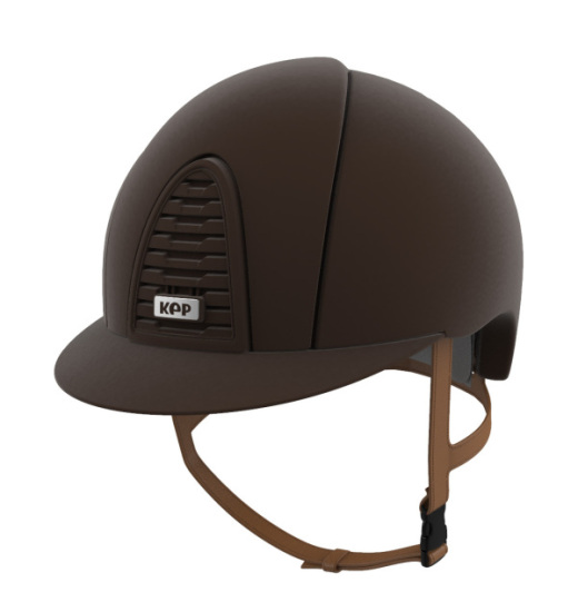 KEP Italia KEP ITALIA CROMO 2.0 FULL VELVET EQUESTRIAN HELMET BROWN
