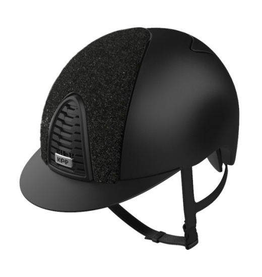 KEP Italia KEP ITALIA CROMO 2.0 TEXTILE EQUESTRIAN HELMET GLITTER BLACK