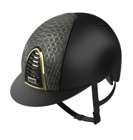 KEP Italia KEP ITALIA CROMO 2.0 PYTHON EQUESTRIAN HELMET GOLD BLACK