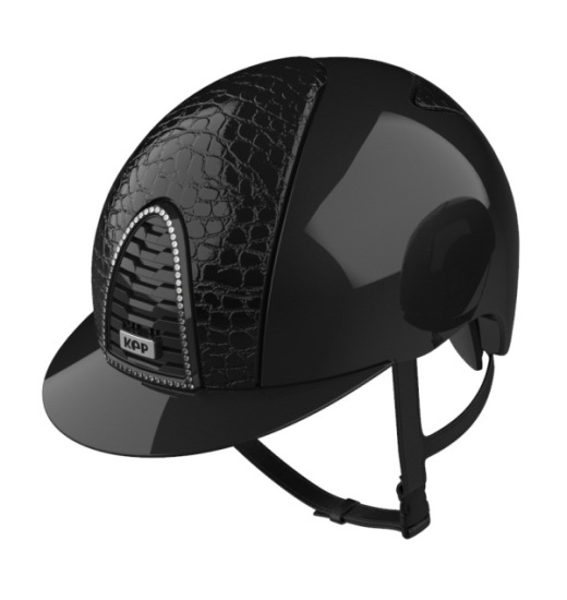 KEP Italia KEP ITALIA CROMO 2.0 LEATHER EQUESTRIAN HELMET COCCO BLACK