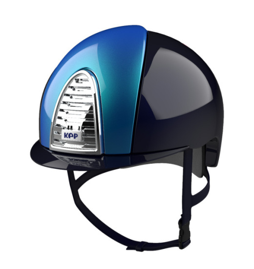 KEP Italia KEP ITALIA CROMO 2.0 XC CROSS POLISH EQUESTRIAN HELMET METAL NAVY / BLUE