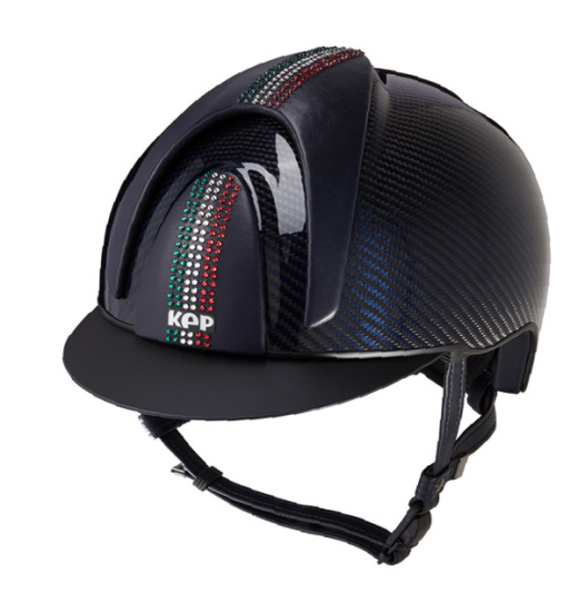 KEP Italia KEP ITALIA E-LIGHT SHINE KASK JEŹDZIECKI MATT VISOR SWARO GRANATOWY
