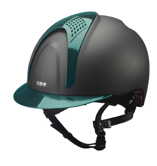 KEP Italia KEP ITALIA E-LIGHT MATT EQUESTRIAN HELMET METAL BLACK / DARK GREEN