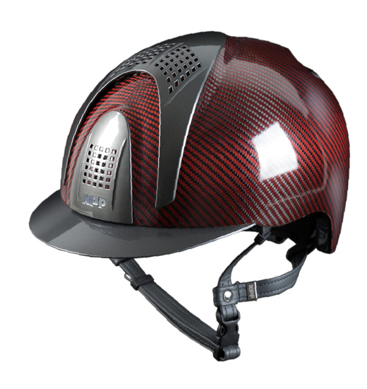 KEP Italia KEP ITALIA E-LIGHT SHINE EQUESTRIAN HELMET METAL RED / GREY