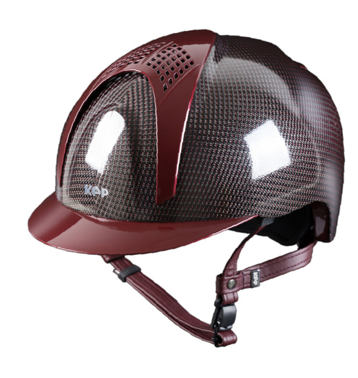 KEP Italia KEP ITALIA E-LIGHT SHINE EQUESTRIAN HELMET METAL BORDEAUX VISOR BLACK