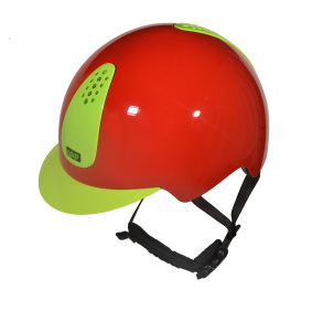KEP ITALIA KEPPY KIDS' EQUESTRIAN HELMET RED / DARK GREEN