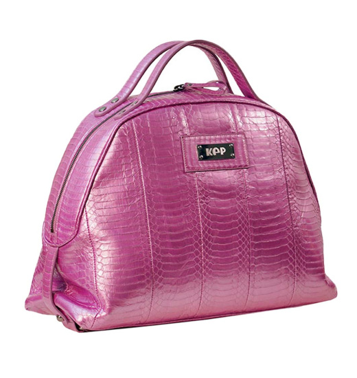 KEP Italia KEP ITALIA LEATHER EQUESTRIAN HELMET BAG SNAKE PINK