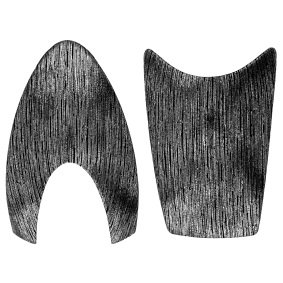 KEP ITALIA HELMET FRONT AND BACK INSERTS LEATHER LAMINATED SILVER