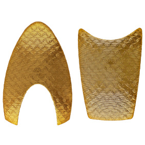 KEP ITALIA HELMET FRONT AND BACK INSERTS LEATHER RING GOLD SPECIAL EDITION