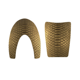 KEP ITALIA HELMET FRONT AND BACK INSERTS PYTHON LAMINATED GOLD