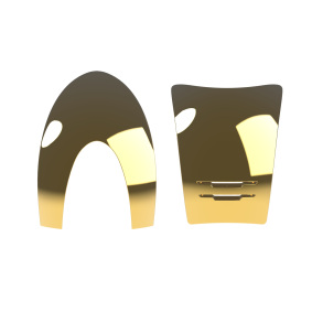 KEP ITALIA HELMET FRONT AND BACK INSERTS CHROME GOLD YELLOW