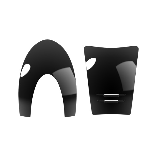 KEP Italia KEP ITALIA HELMET FRONT AND BACK INSERTS CHROME POLISH