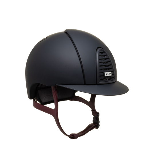 KEP Italia KEP ITALIA CROMO 2.0 TEXTILE EQUESTRIAN HELMET BORDEAUX CHIN/TEXTURIZED FRAME GRID SUBGRID/SILVER LOGO BLACK