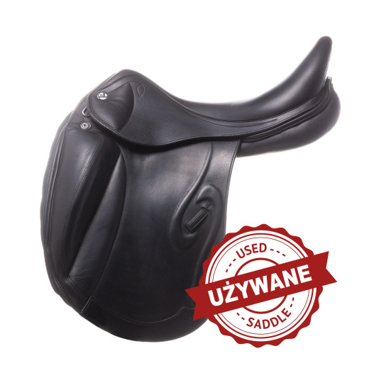 Prestige Italia PRESTIGE ITALY VENUS K NEW 17S/33 BLACK USED DRESSAGE SADDLE