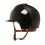 KEP ITALIA CROMO 2.0 POLISH KASK JEŹDZIECKI LEATHER FRONT BACK/POLISH POLO VISOR/BEIGE/RG FRAME BUTTON/ZIRC RG LOGO CZARNY