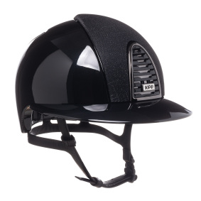 KEP ITALIA CROMO 2.0 POLISH KASK JEŹDZIECKI GALASSIA FRONT/POLISH VISORS/MIRROR BLK FRAME BUTTON/SLV SHINE LOGO CZARNY