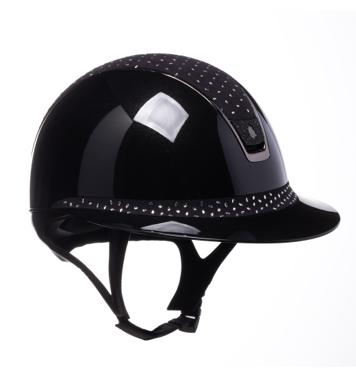 Samshield SAMSHIELD KASK MISS GLOSSY 2.0/CRYSTAL COMET TOP FRONTAL/CRYSTAL FABRIC BLK BLAZON/ CZARNY