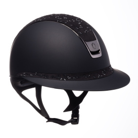 SAMSHIELD MISS SHIELD 2.0 / CRYSTAL LEAF BLACK TOP FRONTAL / BLACK CHROME / BLACK HELMET