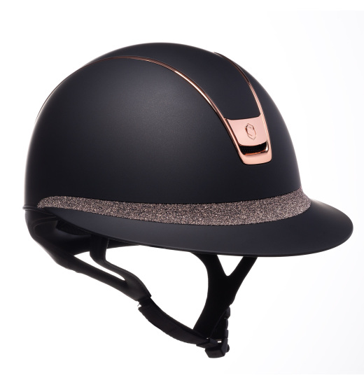 Samshield SAMSHIELD KASK MISS SHIELD 2.0 / CRYSTAL FABRIC ROSE GOLD FB / ROSE GOLD CHROME / CZARNY
