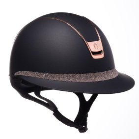 SAMSHIELD MISS SHIELD 2.0 / CRYSTAL FABRIC ROSE GOLD FB / ROSE GOLD CHROME / BLACK HELMET